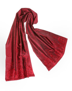 Beaded silk scarves