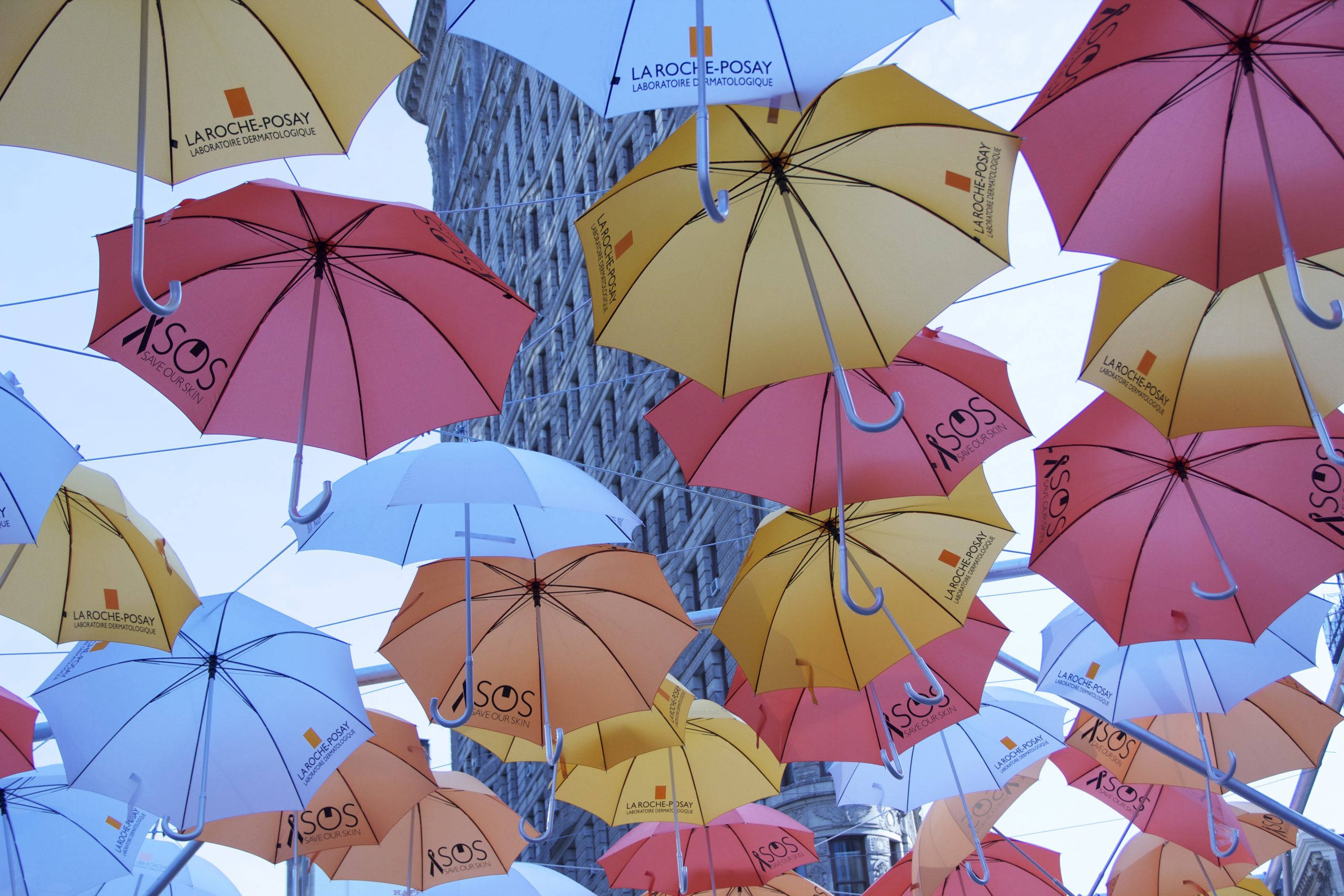 Overhead Umbrellas Display