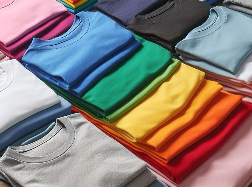 Stocked T-shirts for printing