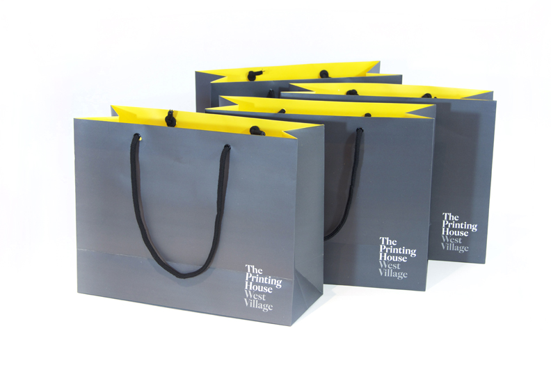 Contrast Interior Color Custom Paper Gift Bags