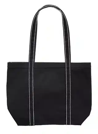 Contrast stitched tote