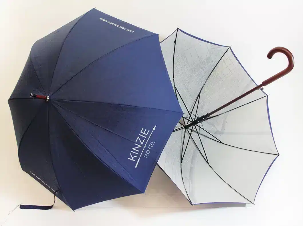 Inside Print Hotel Umbrellas
