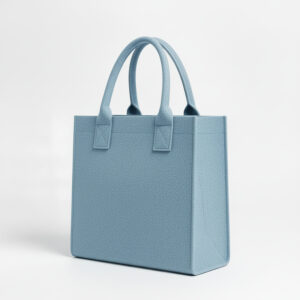 Custom Blue Felt Tote