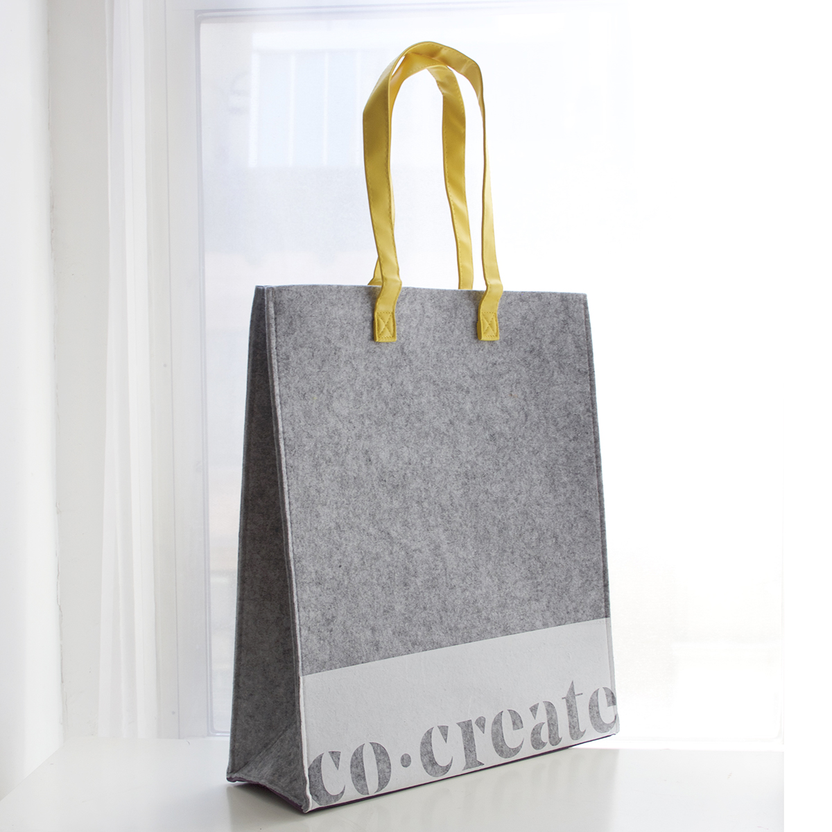 Custom Felt Tote Bag made to order by Gouda Inc.