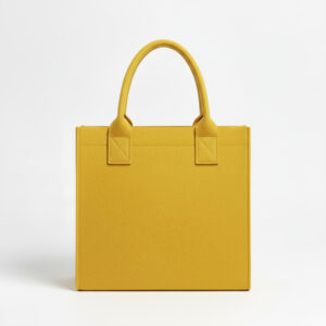Yellow Felt Tote Bag
