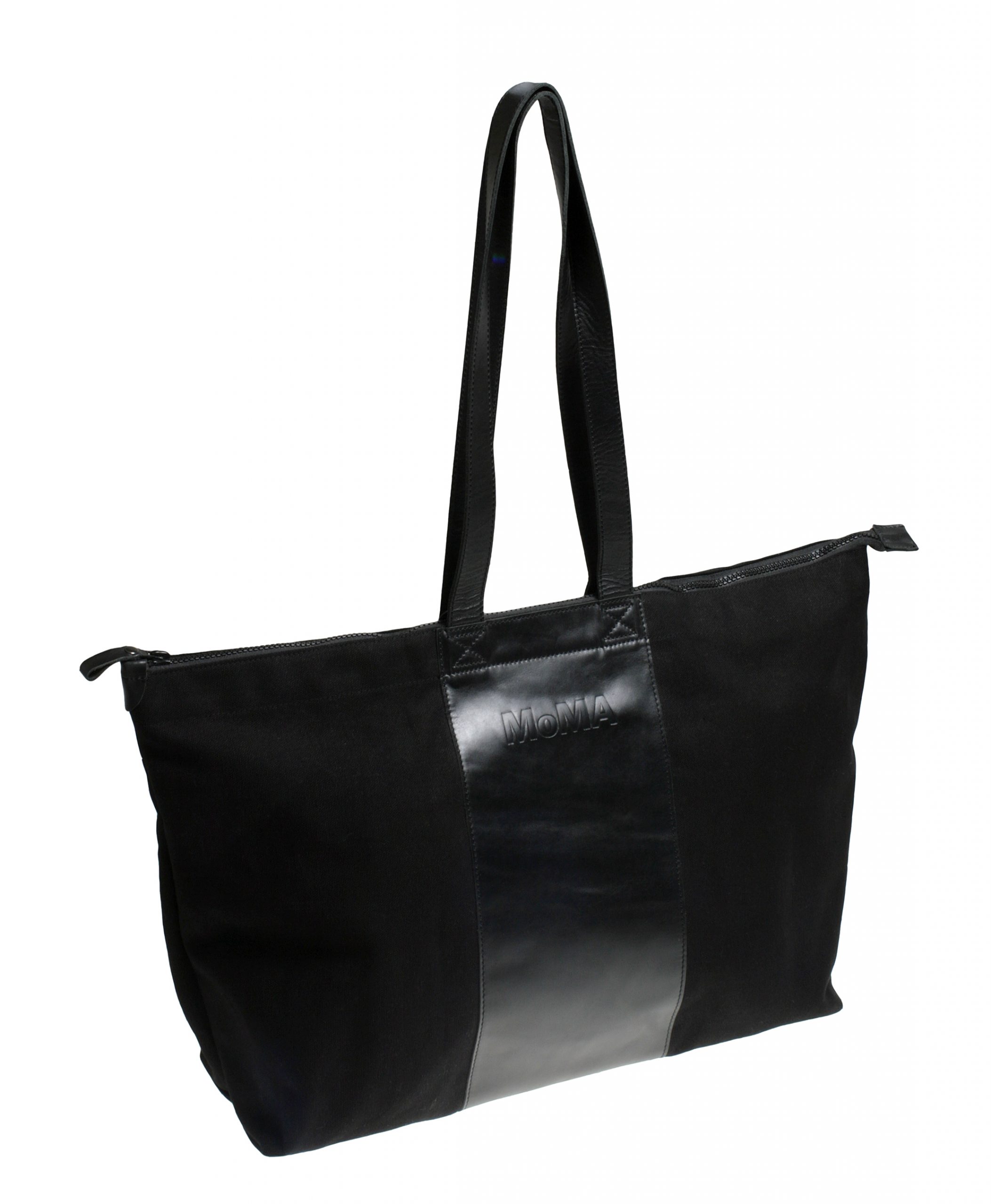 Leather and canvas totes