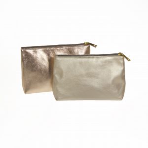 gold Cosmetic bags