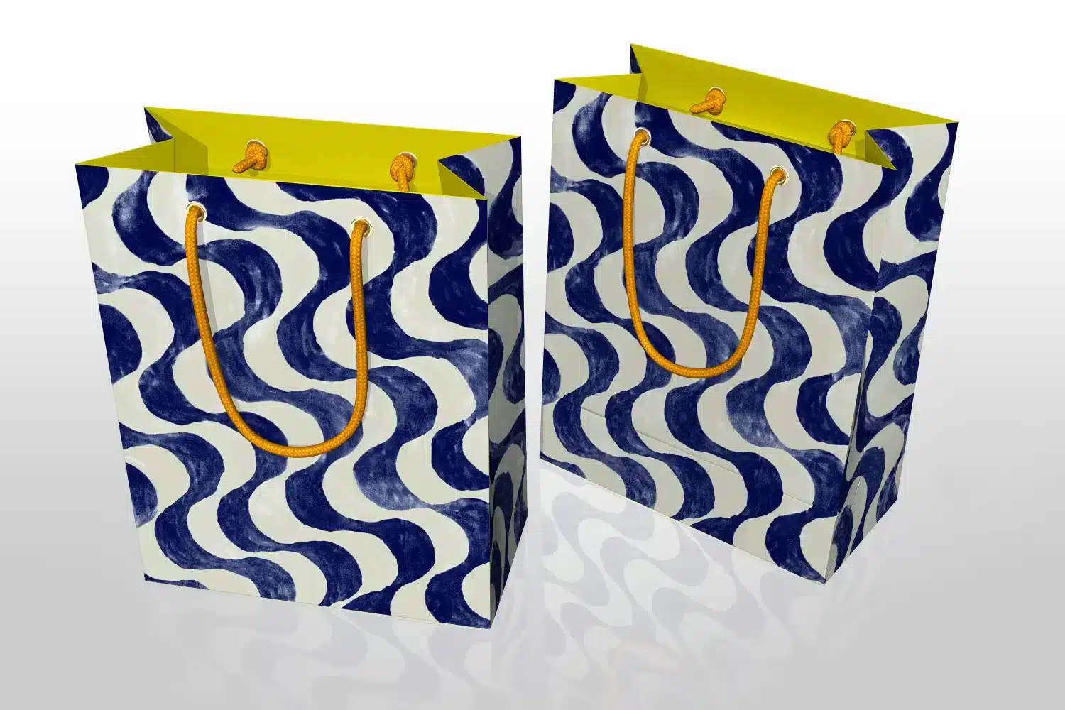 Paper shopping bag design