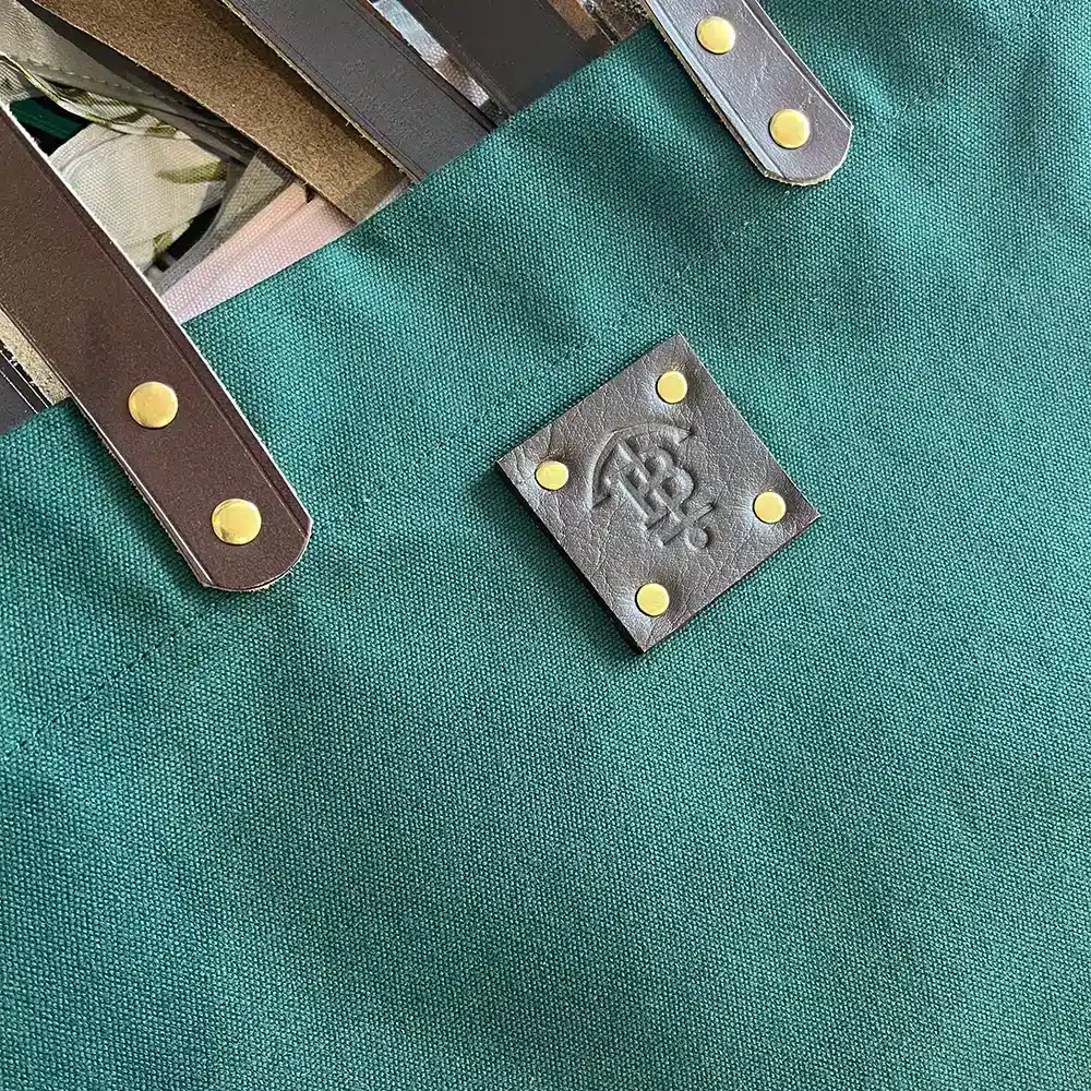 Custom Dyed Canvas in Green