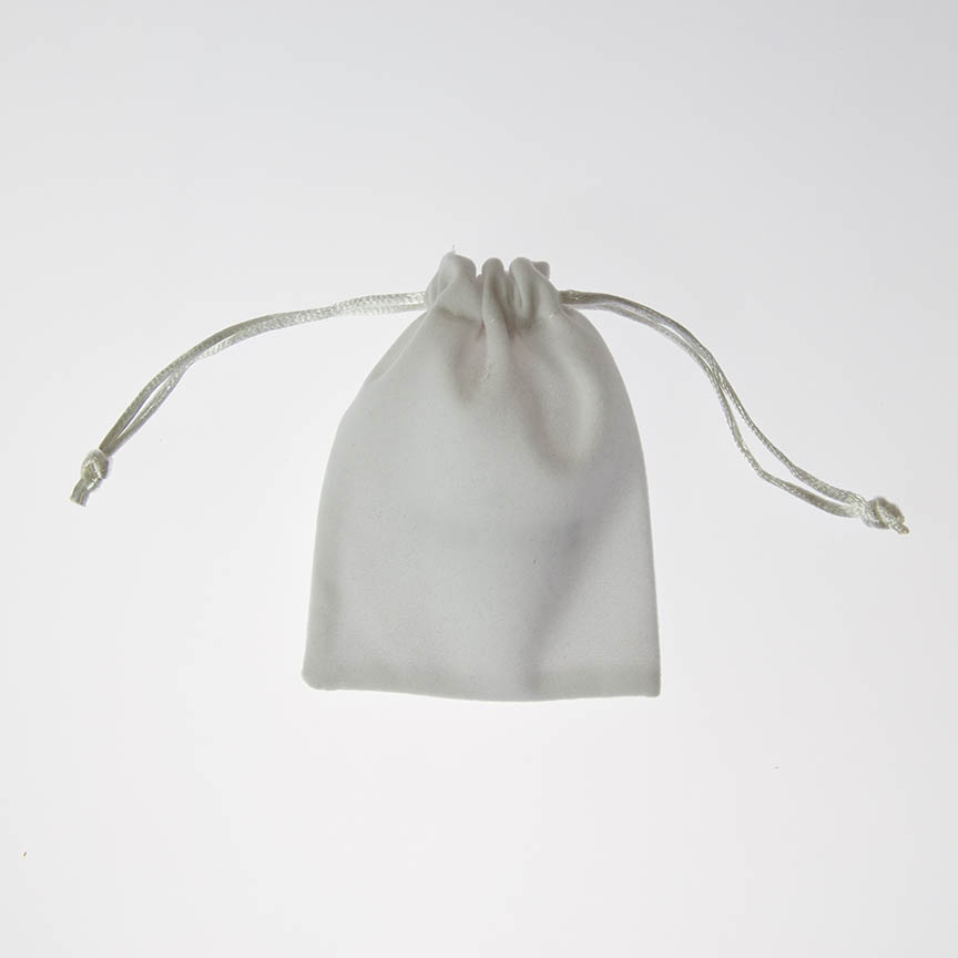 suede draw string pouch