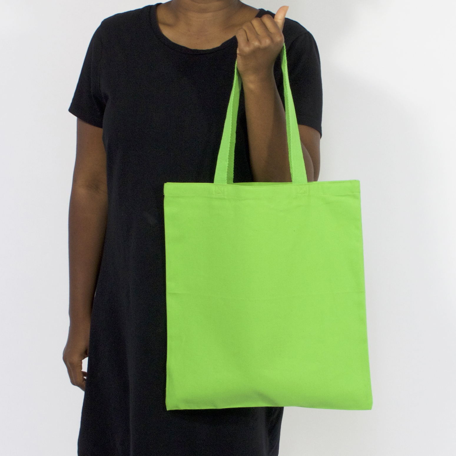 12 oz canvas tote lime