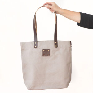 Leather Handle Custom Tote