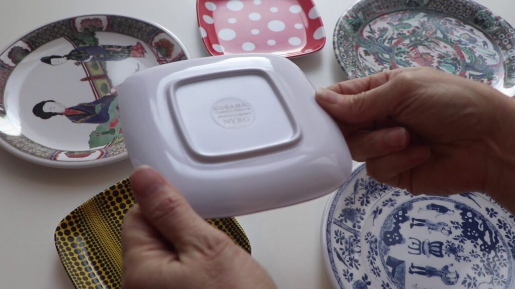 Custom melamine plates made to order with full color printing by Gouda, Inc.