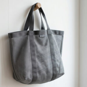 Custom Gray mesh shopping bag
