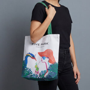 Digital Print on Cotton Canvas Five Park Tote