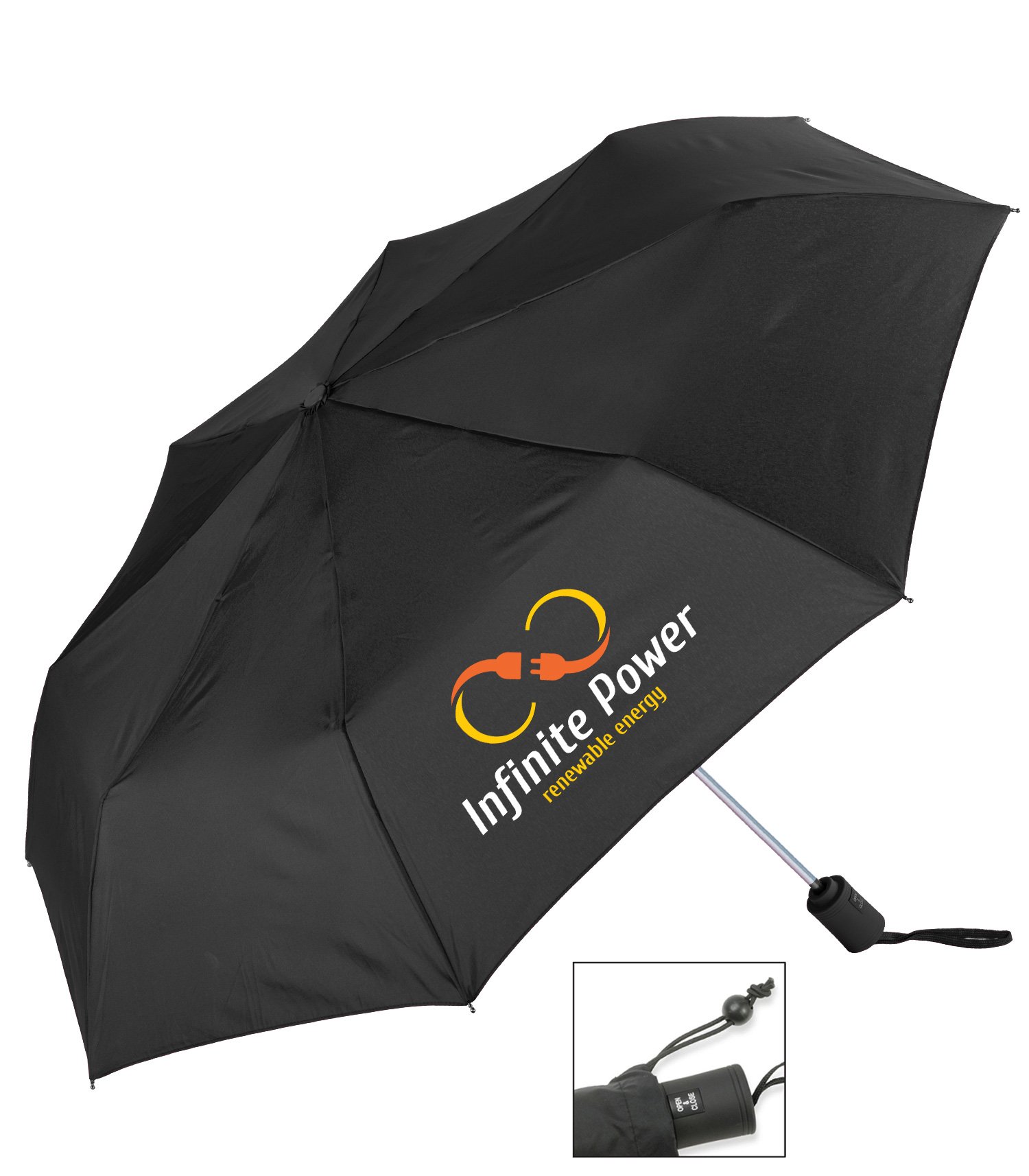 Auto Open Compact Umbrella Black