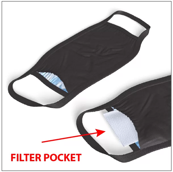 Face Mask with filter pocket made in the USA