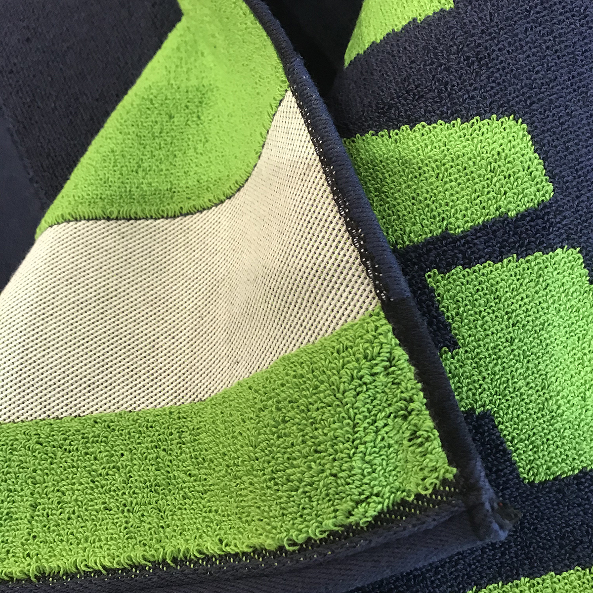 Custom Woven Cotton Beach Towel Detail