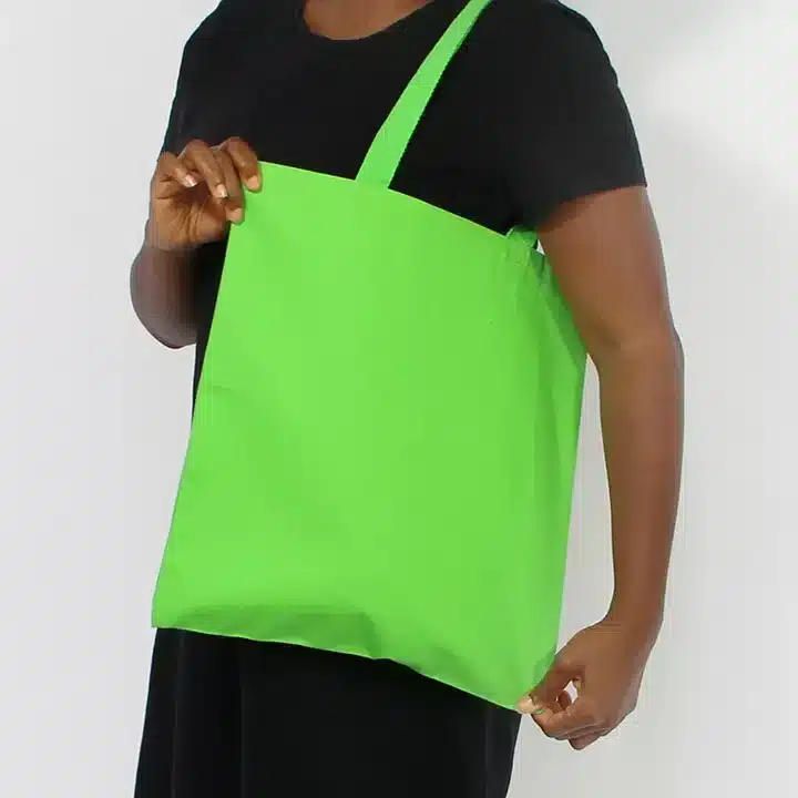 12 oz lime canvas tote