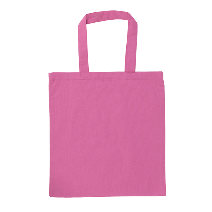Logo tote bags 6 oz cotton pink cotton tote