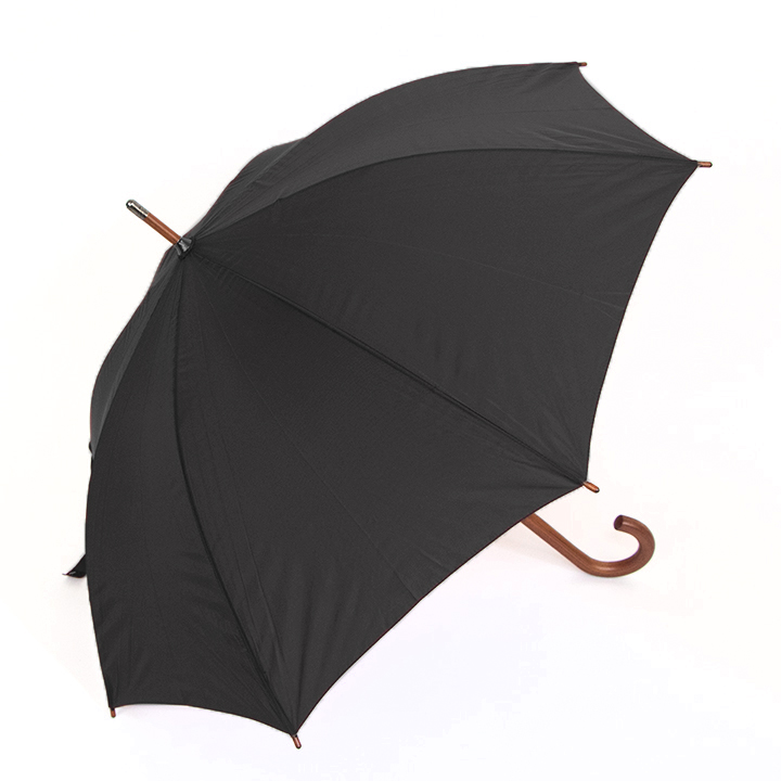 Classic Wood Frame Umbrella - Black