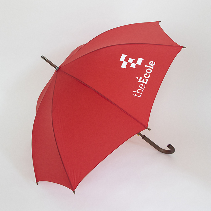 Classic Wood Frame Logo Umbrella - Red
