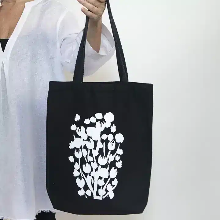 Perfect Tote Black with one color silkscreen