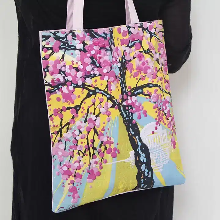 Custom all over print tote clearance bags