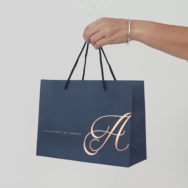 Custom Paper Shopping Bag Foil Logo