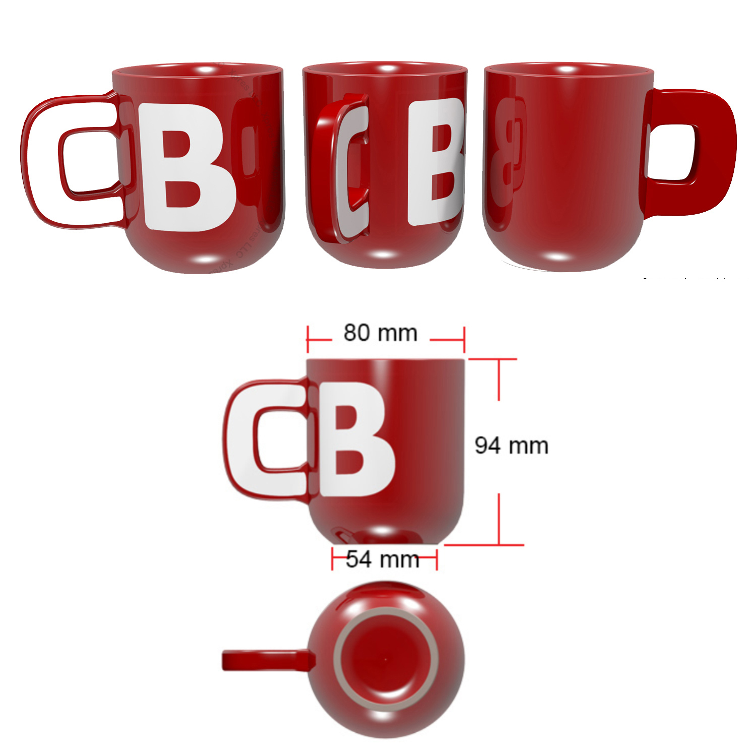 Custom Molded Ceramic Handle Mug