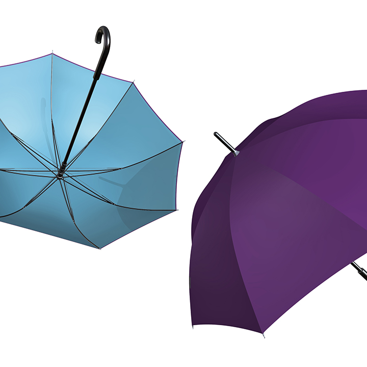 2 layer purple and blue 2 layer umbrella