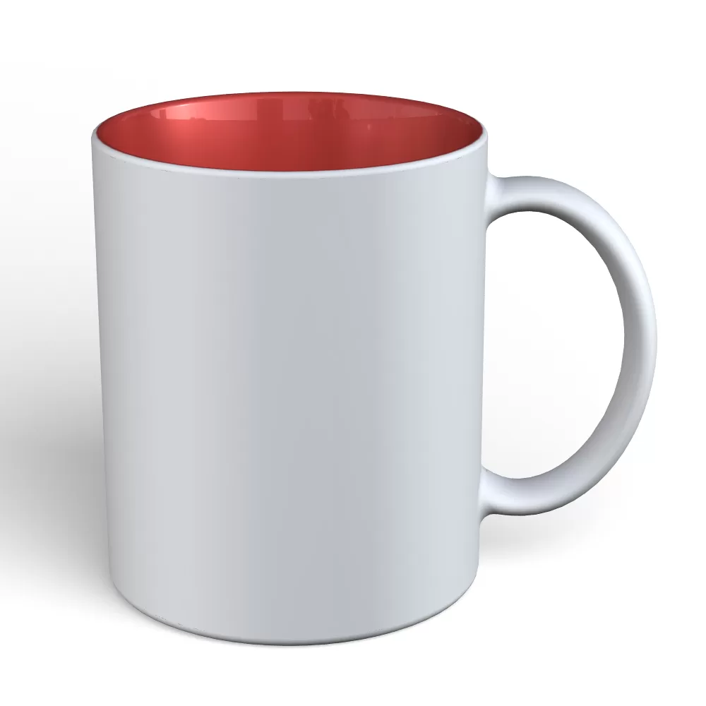 Matte Mug 11oz-White-Red-180C