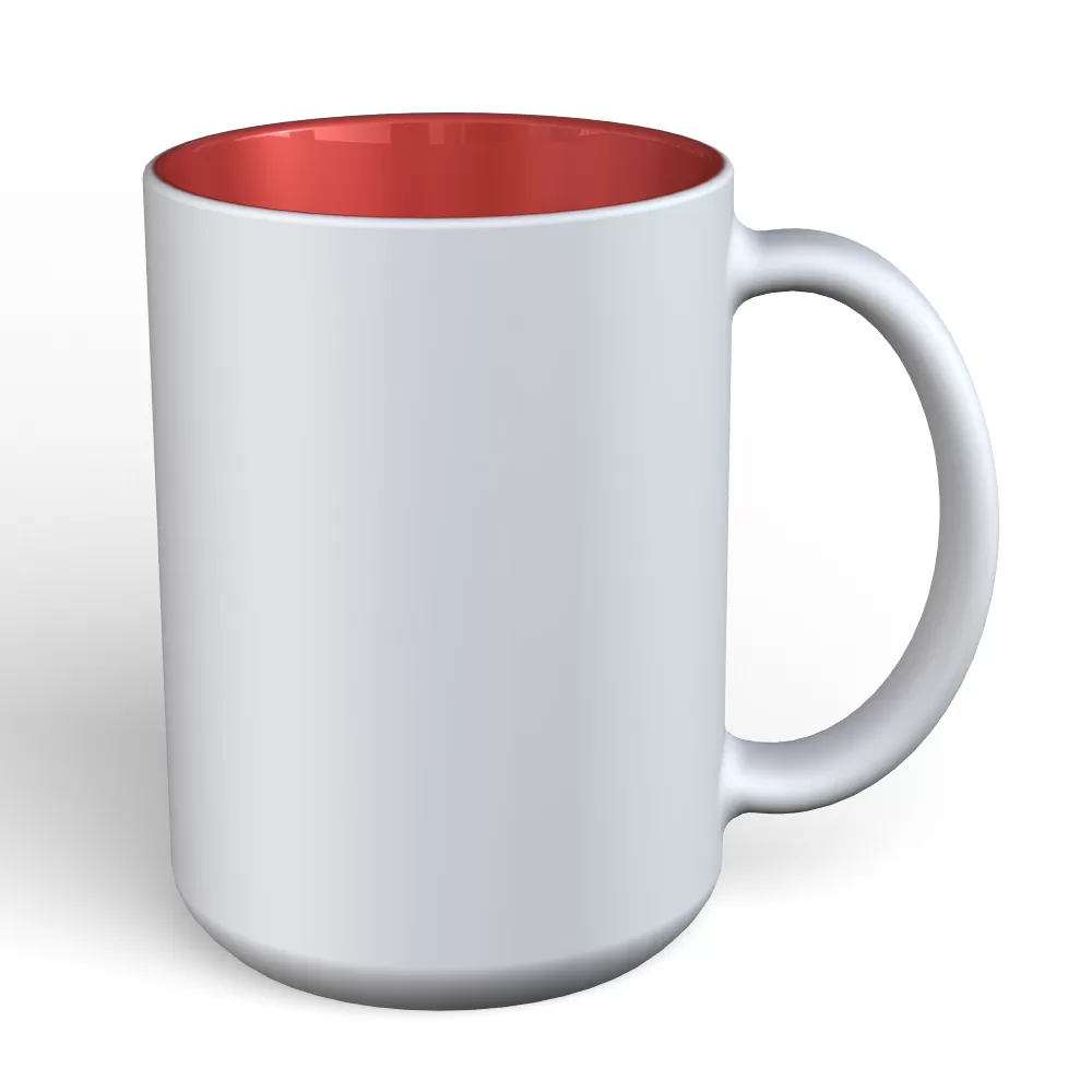 Matte Mug 15oz-White-Red-180C