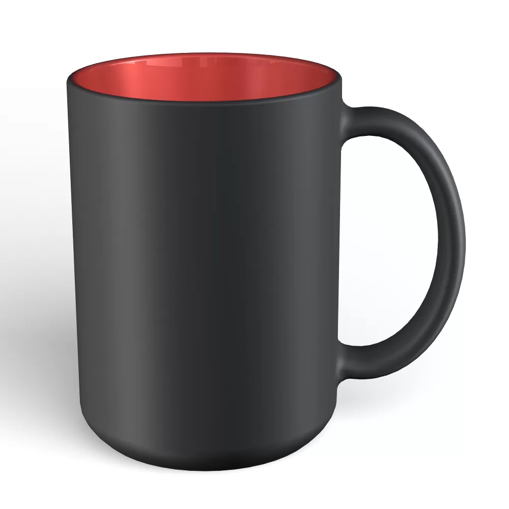 Matte Mug 15oz-Black-Red180C