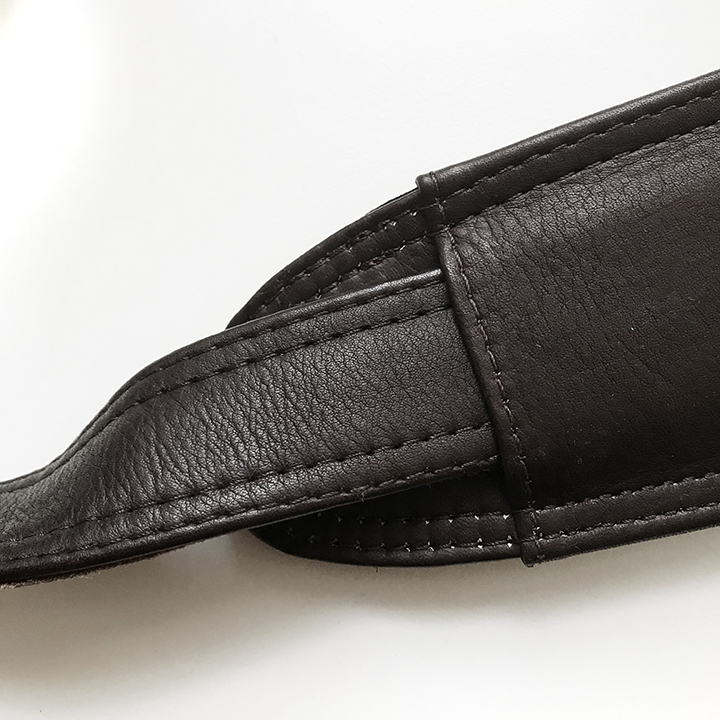Padded leather shoulder strap