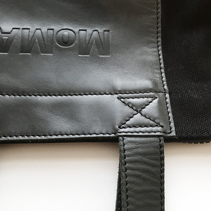 leather stitching details