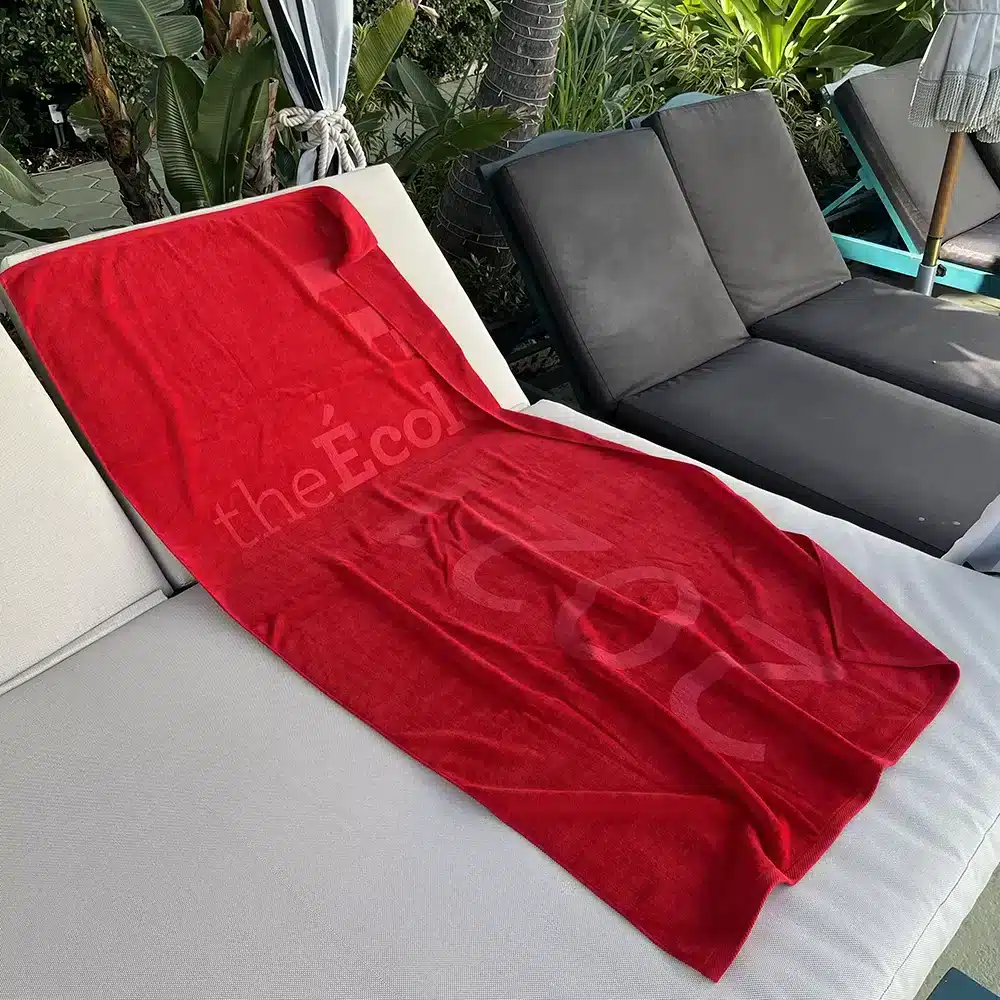 Large logo beach towel