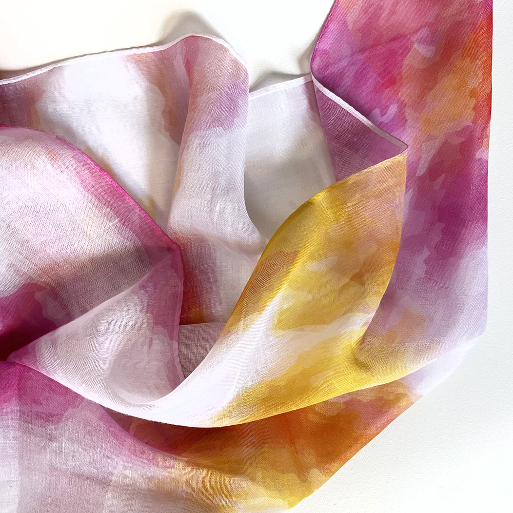 Gauze USA made scarf detail Gauze USA made scarf detail