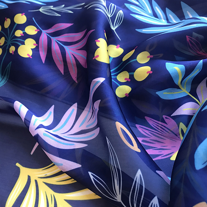 Poly Satin USA made scarves detail Poly Satin USA made scarves