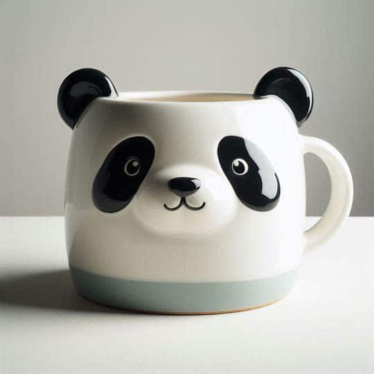 Panda shaped ceramic mug
