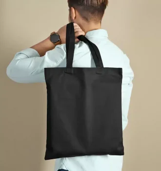 Black Cotton Tote for printing