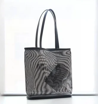Clear pvc tote bag with print