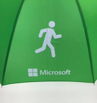 Logo size on umbrellas