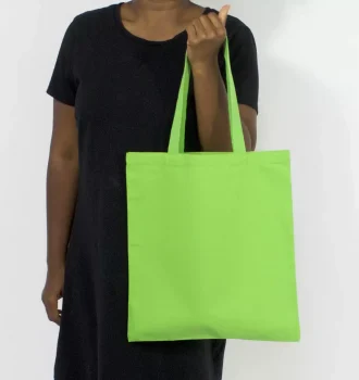 12 oz canvas tote lime