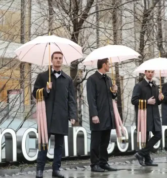 custom color umbrellas with gold frame